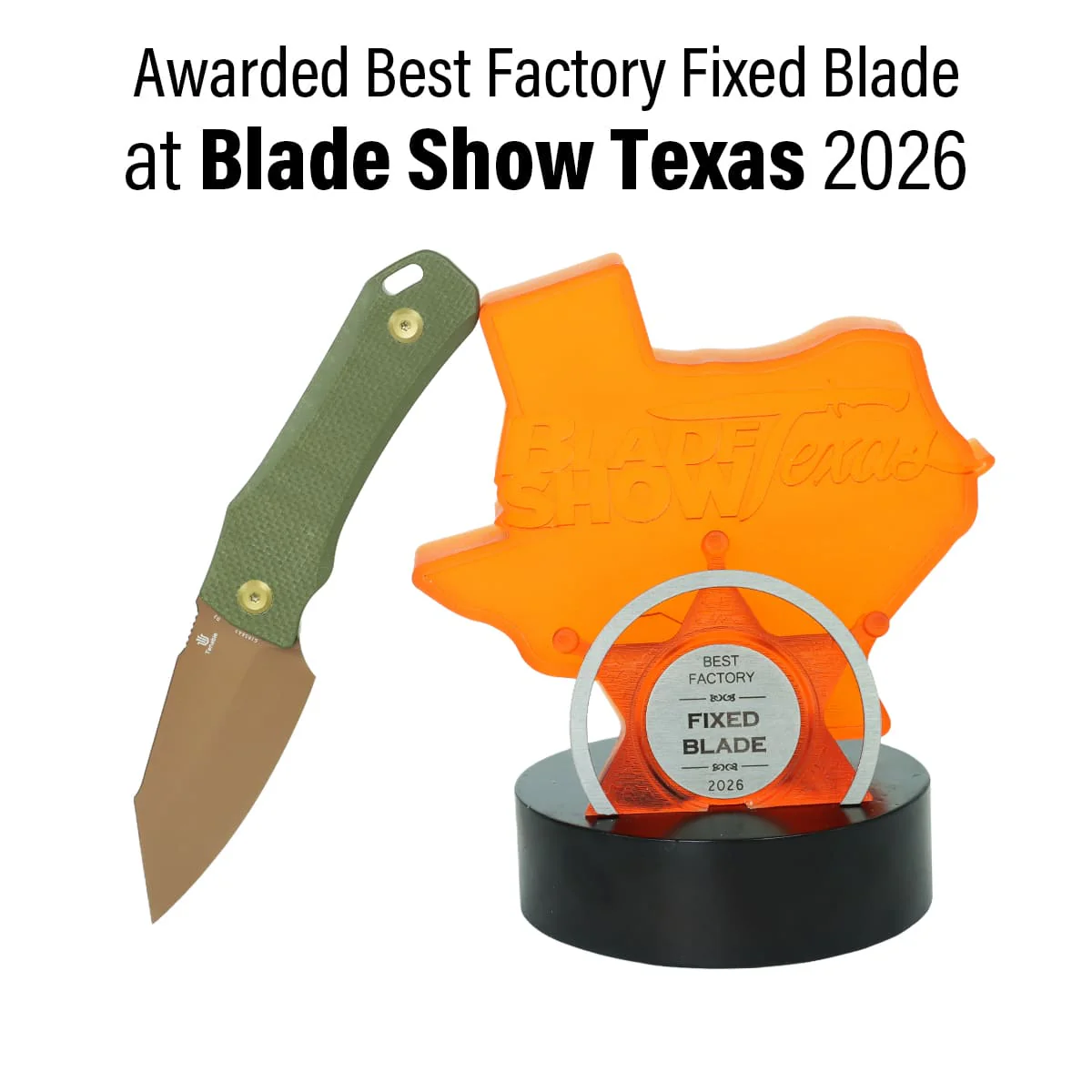 Tenable Loki Fixed Blade Knife | 2.99" Rose Gold D2 Blade | Olive Green G10 Handle | Steven Dunnuck Design | G1058A3 - Image 2