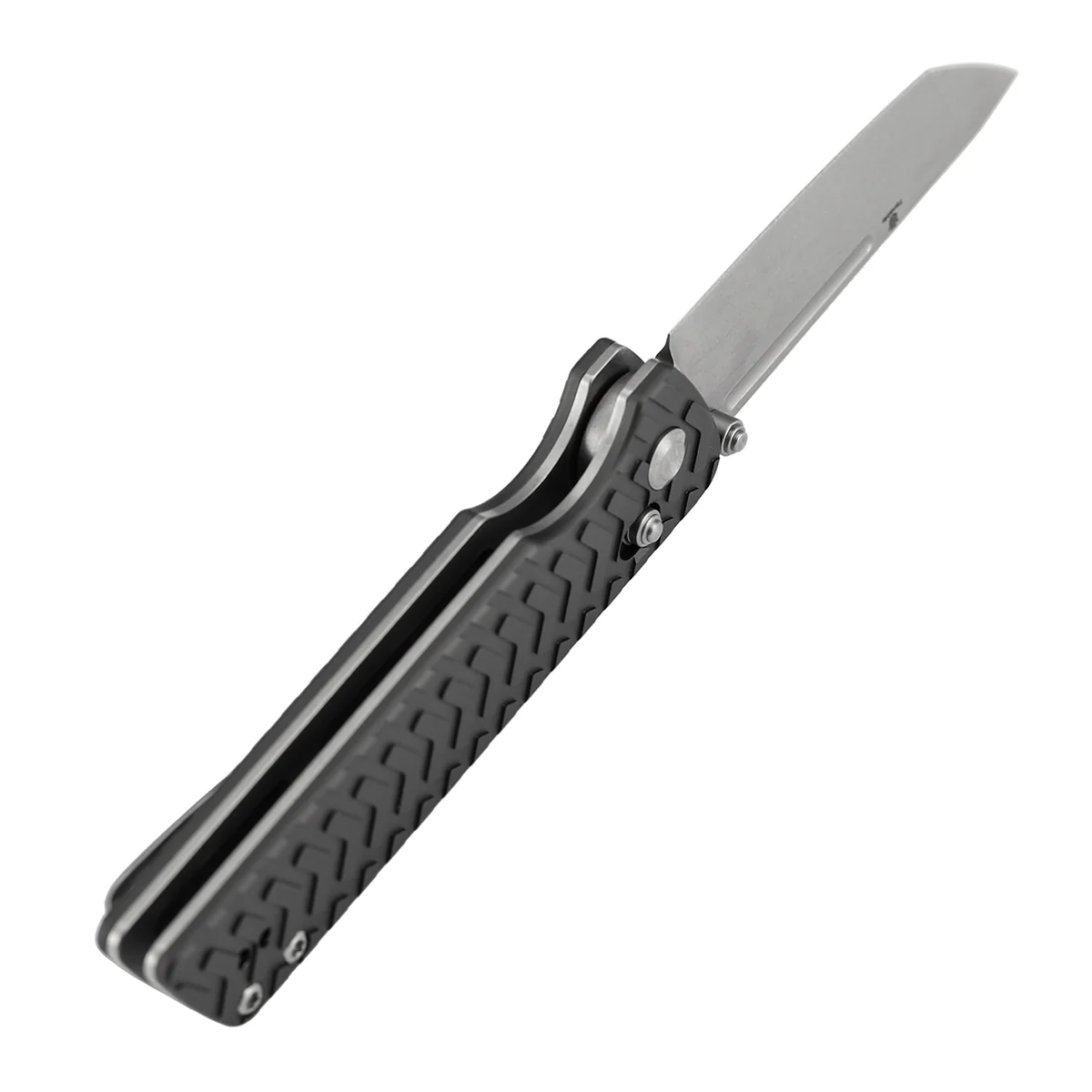 Tenable Anomaly Cross Bar Lock Knife | 3.14" Stonewashed Nitro-V Blade | Gray Aluminum Handle| Pinkerton Knives Design - B2038V1 - Image 3