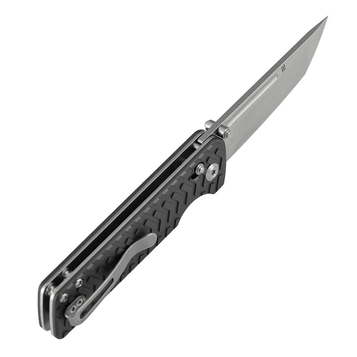 Tenable Anomaly Cross Bar Lock Knife | 3.14" Stonewashed Nitro-V Blade | Gray Aluminum Handle| Pinkerton Knives Design - B2038V1 - Image 4