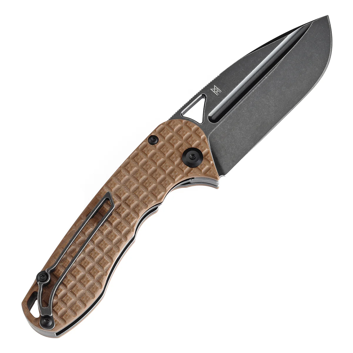Tenable Bömbur Folding Knife Brown G10 with Frag Pattern Handle (3.53'' Blackwash D2 Blade) Midgards Messer Design--T1054A2 - Image 9