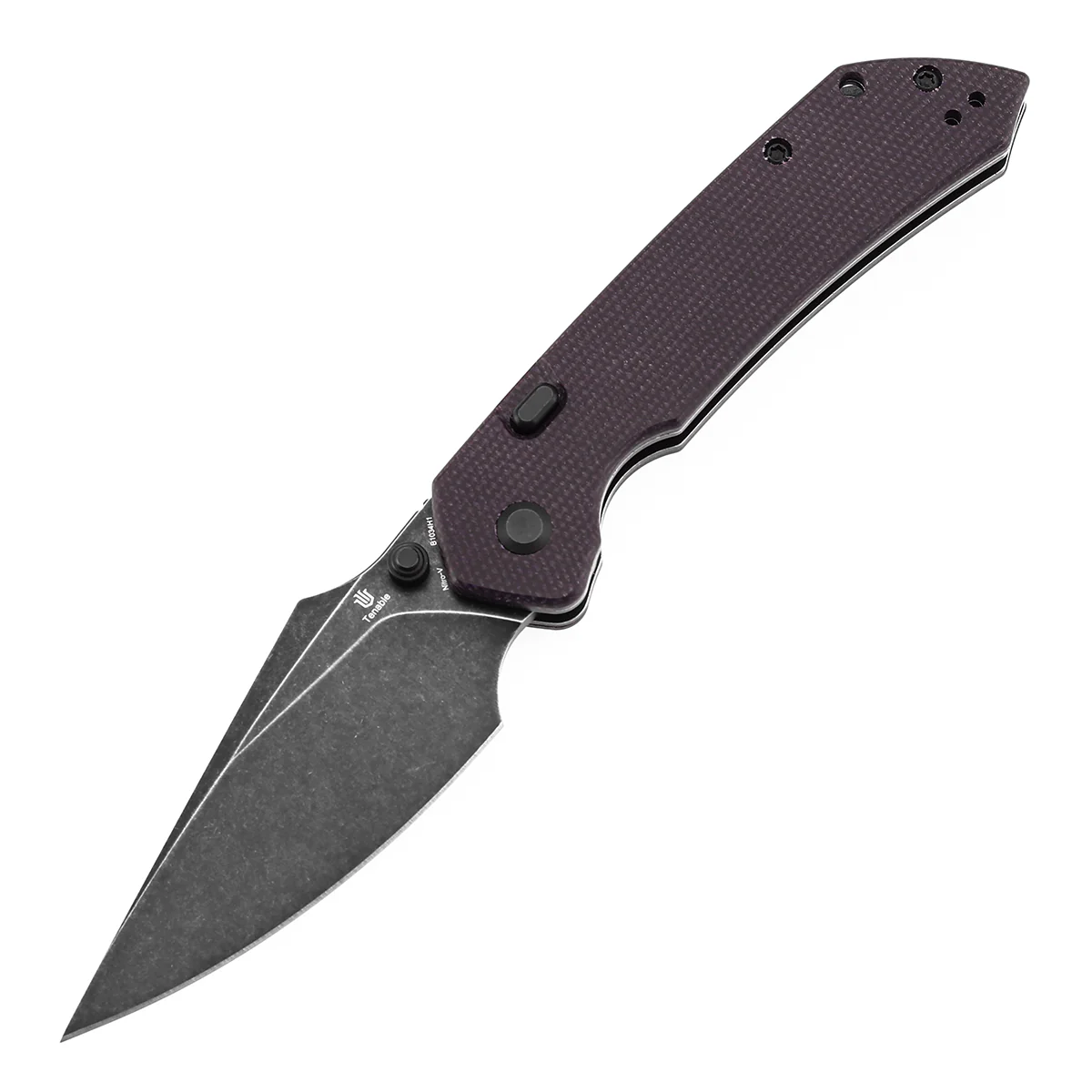 Tenable Fenrir Top Liner Lock Folding Knife| 3.4" Blackwash Nitro-V Blade |Green Aluminum with Zombie Blood Handle | Sparrow Knife Design | B1034H22 - Image 11