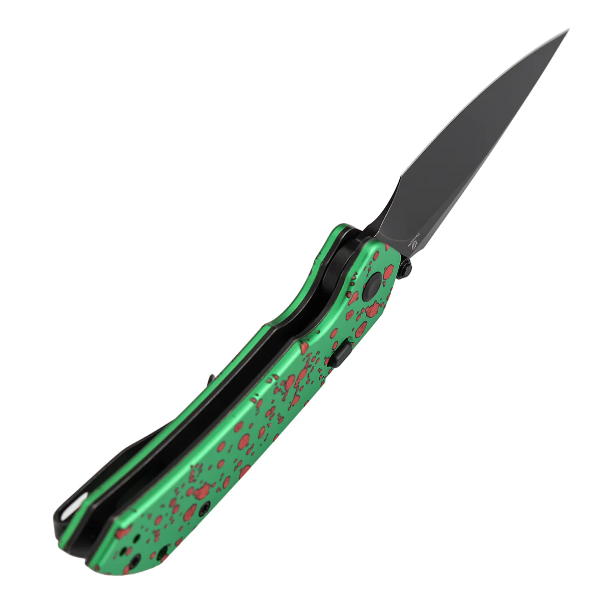 Tenable Fenrir Top Liner Lock Folding Knife| 3.4" Blackwash Nitro-V Blade |Green Aluminum with Zombie Blood Handle | Sparrow Knife Design | B1034H22 - Image 7