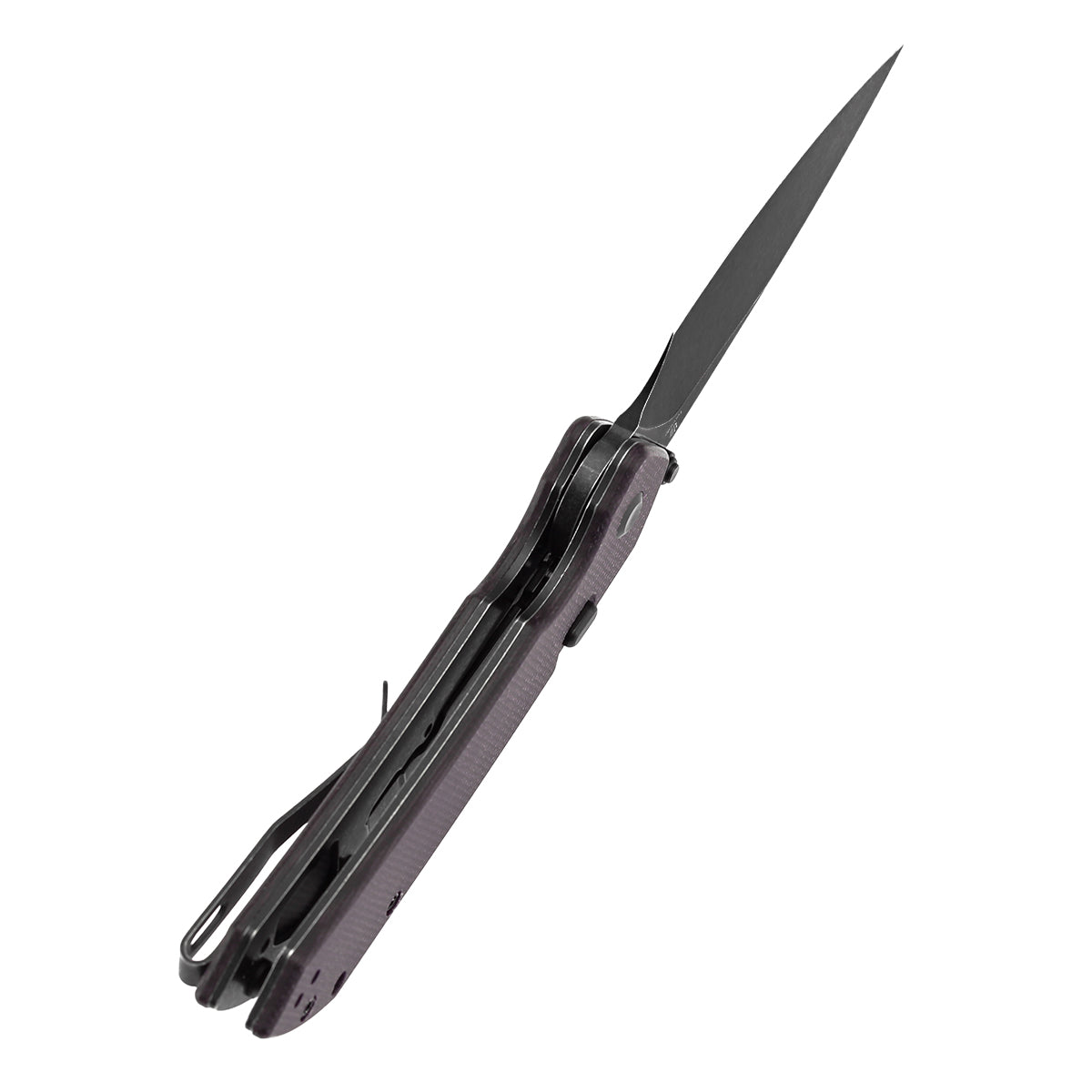 Tenable Fenrir Top Liner Lock Folding Knife| Purple Micarta | 3.48“ Blackwashed Nitro-V Blade | Sparrow Knife Design | B1034H1 - Image 5