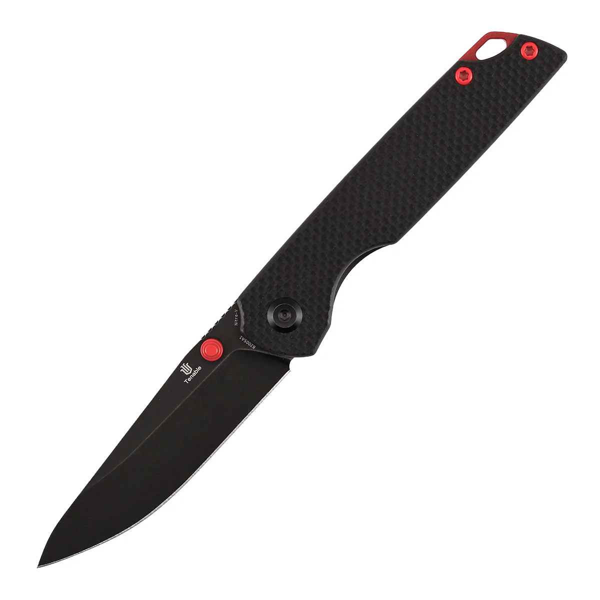 Tenable Mini Warrior Liner Lock Knife | 2.9" Blackwash Nitro-V Blade | Black G10 Handle | Kim Ning Design - B2005A1 - Image 2