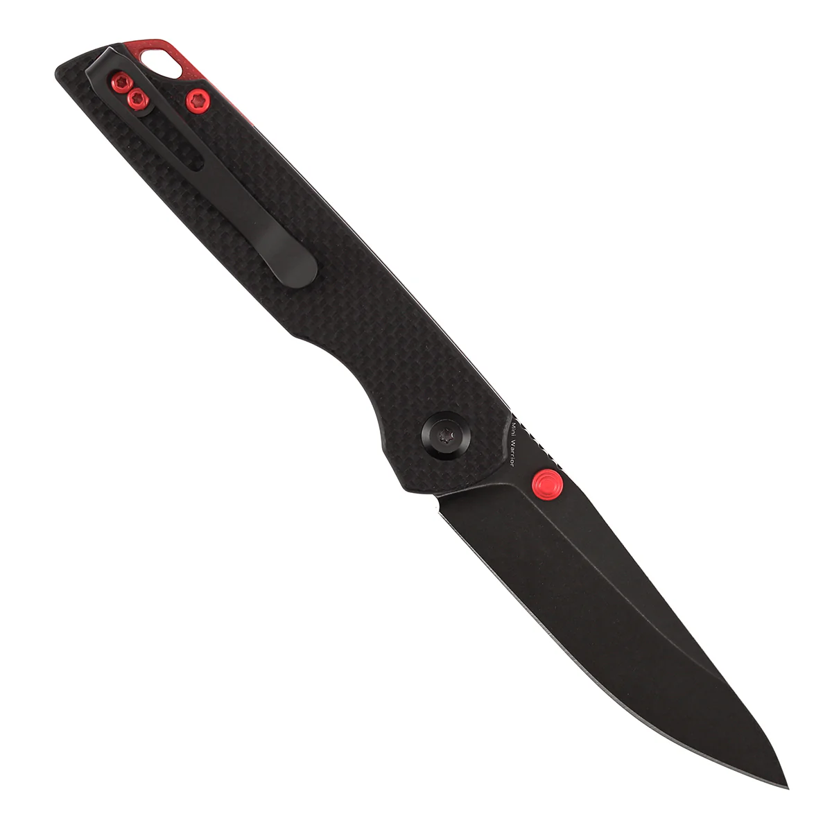 Tenable Mini Warrior Liner Lock Knife | 2.9" Blackwash Nitro-V Blade | Black G10 Handle | Kim Ning Design - B2005A1 - Image 5