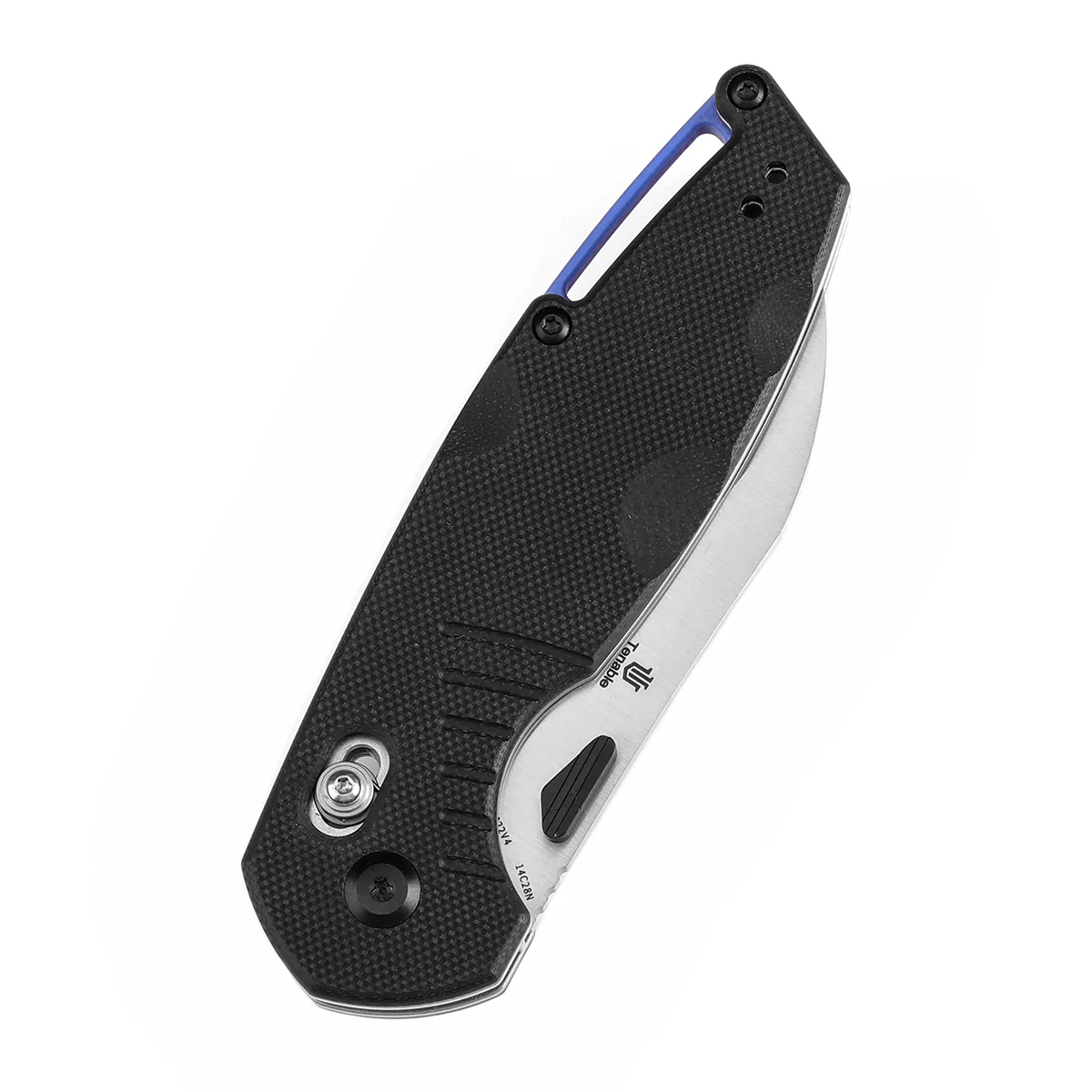Tenable Model 6 Cross Bar Lock | Black G10 with Lines Handle | 3.1" Satin 14C28N Blade | Nick Swan Design--T1022V4 - Image 6