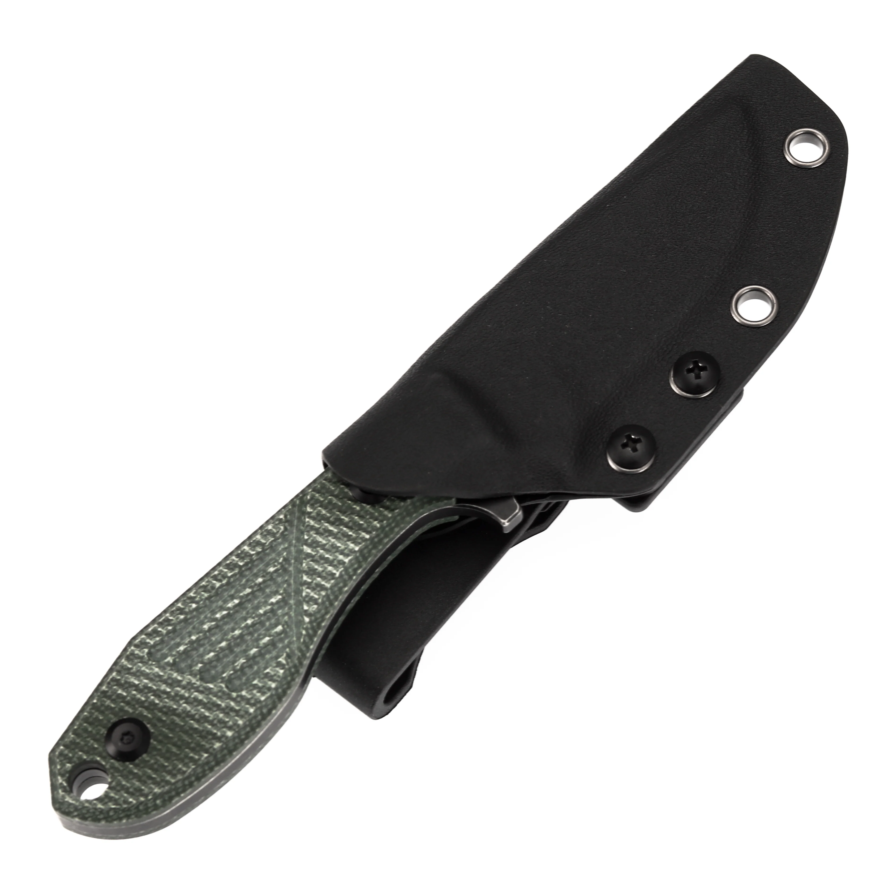 Tenable Tiny Dancer Fixed Blade –Green Micarta Handle – 3.17" Blackwash D2 Blade – JB Stout Design – G014A6 - Image 2